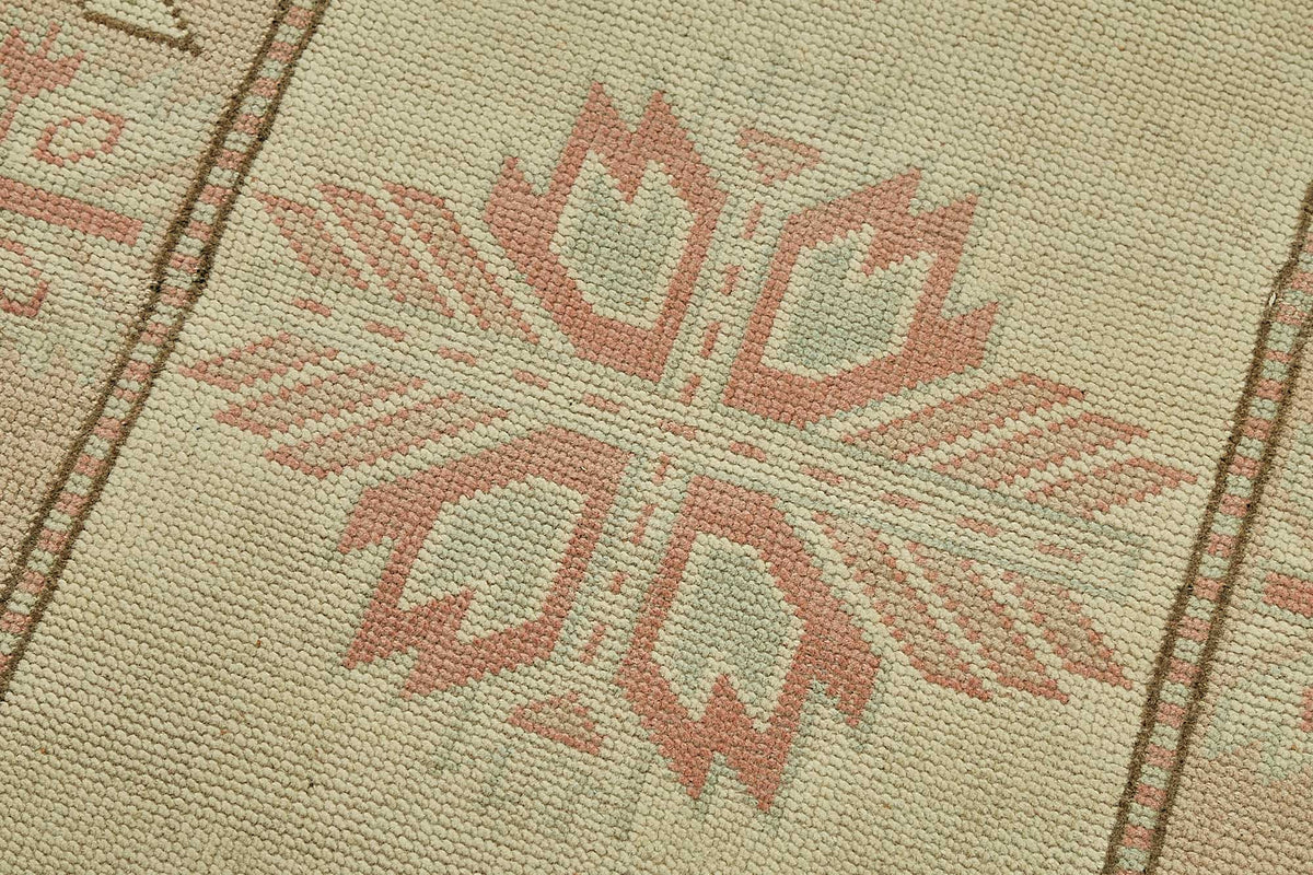 Kovena Bej Kahverengi Geometrik Desenli Etnik El Dokuma Yolluk 86x294 cm – mekânda kullanım