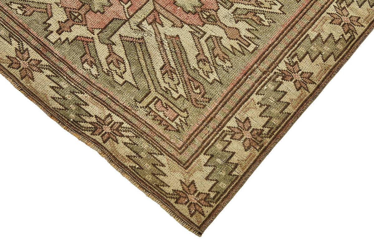 Gekro Madalyon Desenli Bej El Dokuma Halı 100x178 cm 49972 – detay görünümü