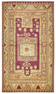 Gekro Anadolu Bordo Geometrik El Dokuma Halı 90x154 cm 49973