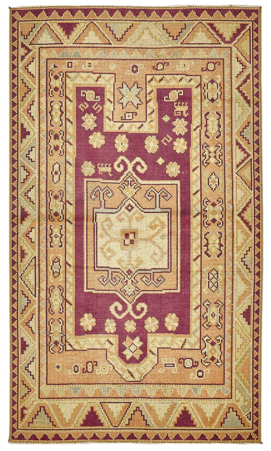 Gekro Anadolu Bordo Geometrik El Dokuma Halı 90x154 cm 49973