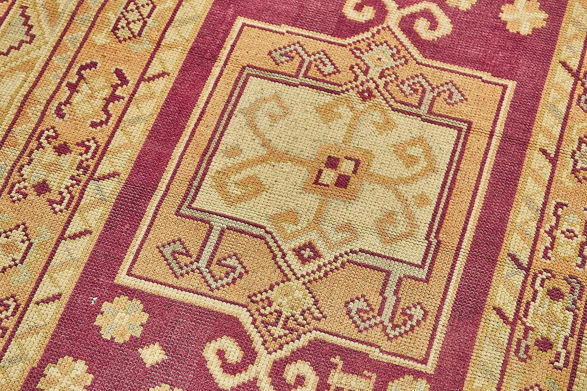 Gekro Anadolu Bordo Geometrik El Dokuma Halı 90x154 cm 49973 – mekânda kullanım