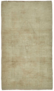 Gekro Bej Etnik Madalyon Desenli El Dokuma Halı 126x217 cm