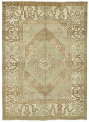Kavale Geometrik Desenli Bej Etnik El Dokuma Halı 180x246 cm