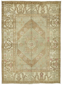 Kavale Geometrik Desenli Bej Etnik El Dokuma Halı 180x246 cm