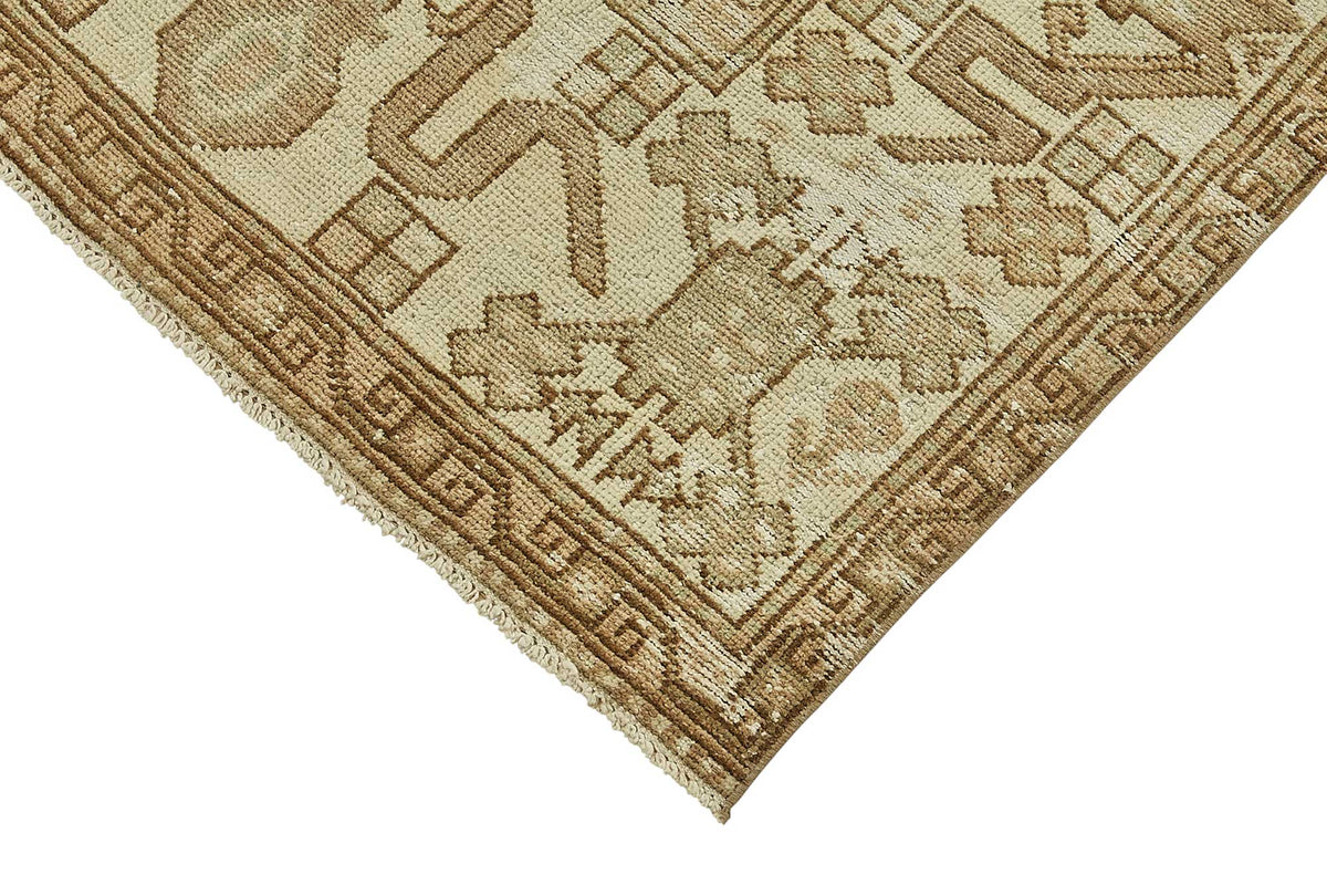 Kavale Geometrik Desenli Bej Etnik El Dokuma Halı 180x246 cm – detay görünümü