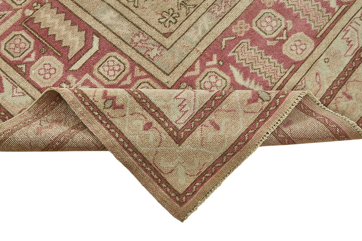 Kavale Bej Halı Madalyon Göbekli ve Toprak Tonları 210x324 cm – kenar detayı