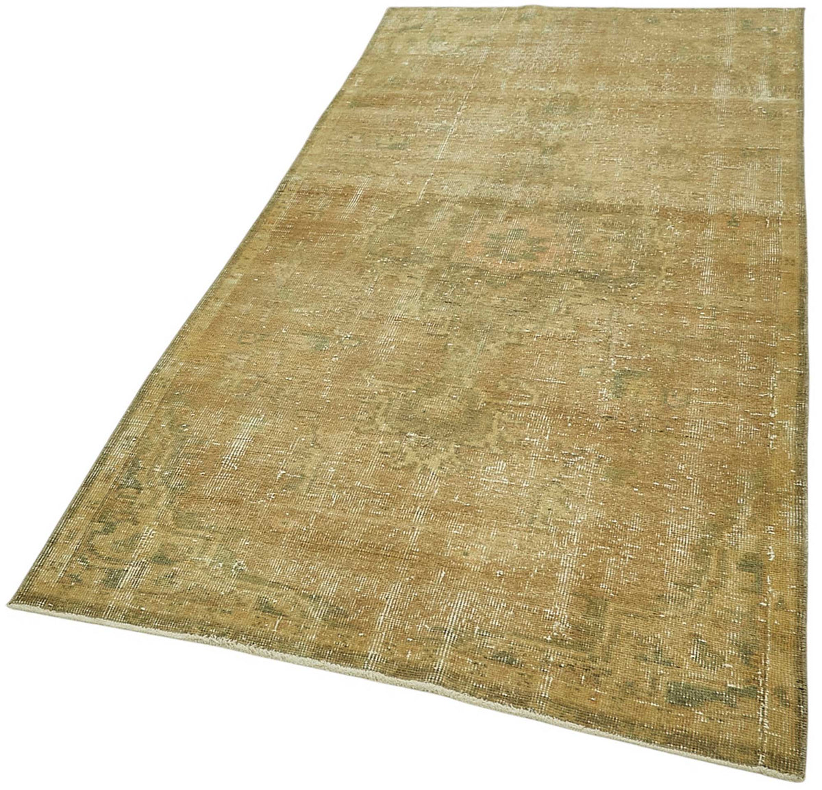 Tosele Overdyed Dokuma Eskitme Bej Madalyon Desenli Halı 124x255 cm – doku yakın çekim