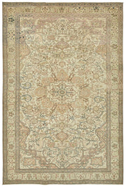 Kavale Madalyon Desenli Bej Kahverengi Vintage Halı 194x288 cm