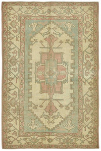 Kavale Bej Geometrik Etnik El Dokuma Halı 168x250 cm