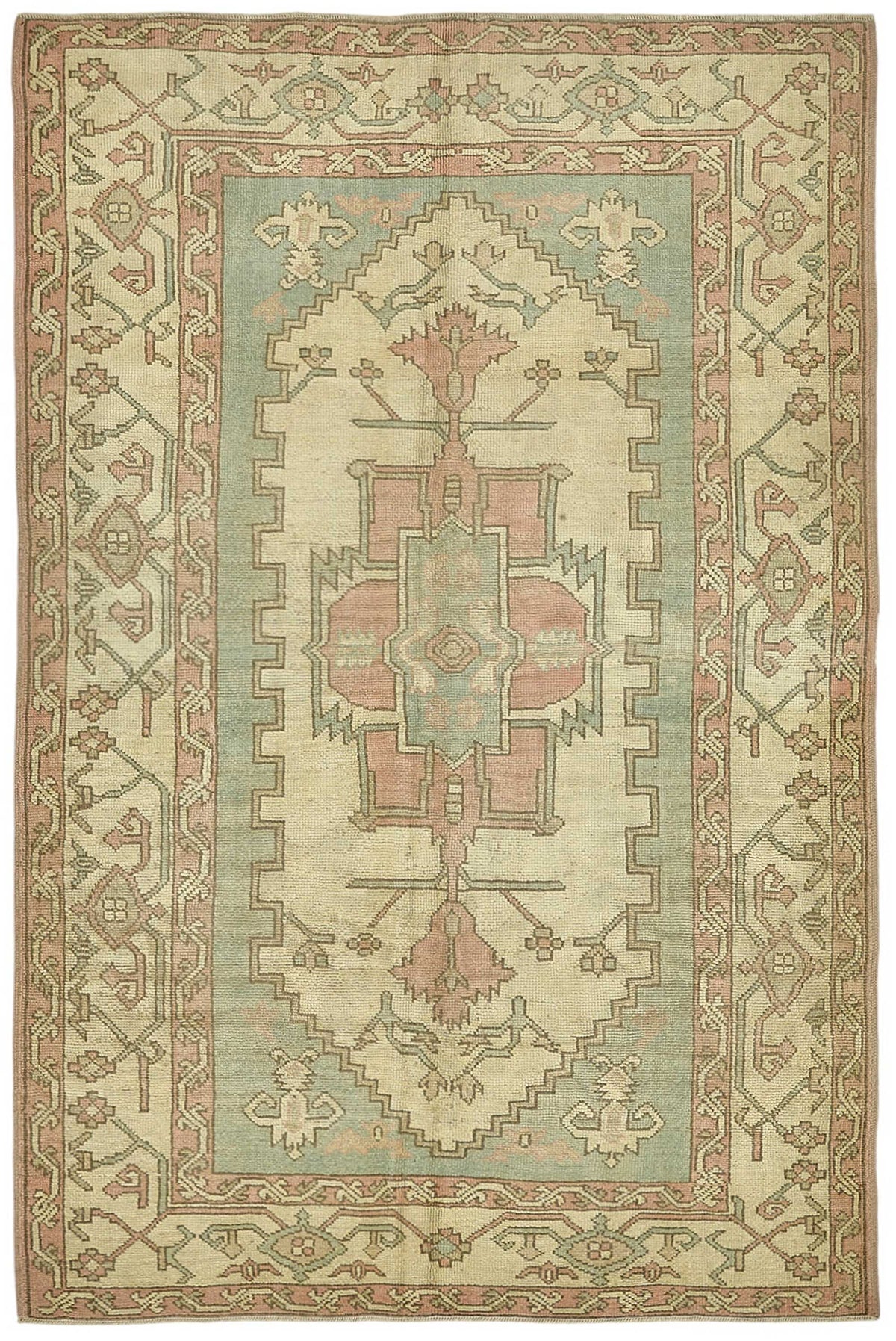 Kavale Bej Geometrik Etnik El Dokuma Halı 168x250 cm