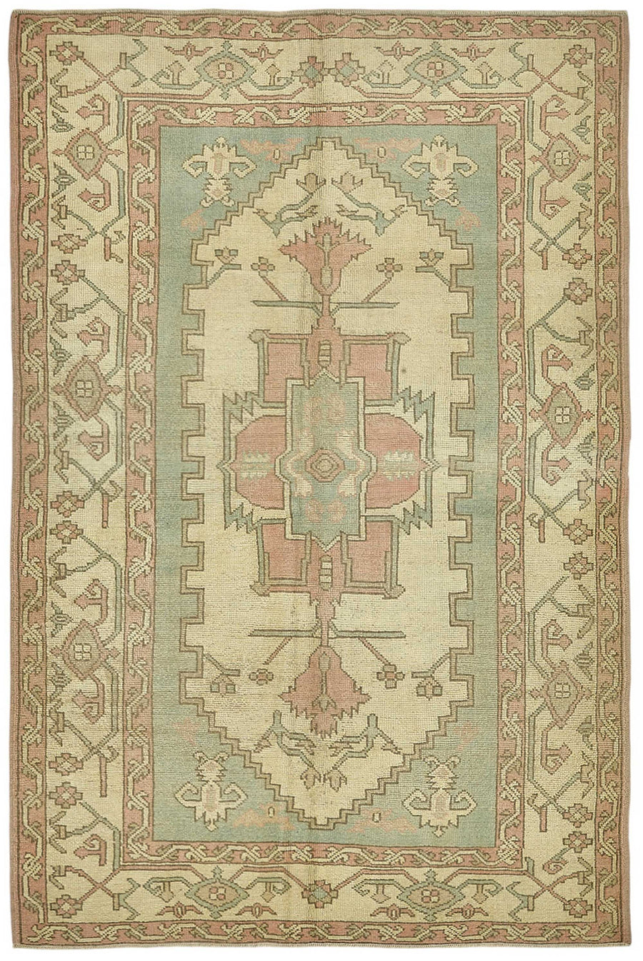Kavale Bej Geometrik Etnik El Dokuma Halı 168x250 cm