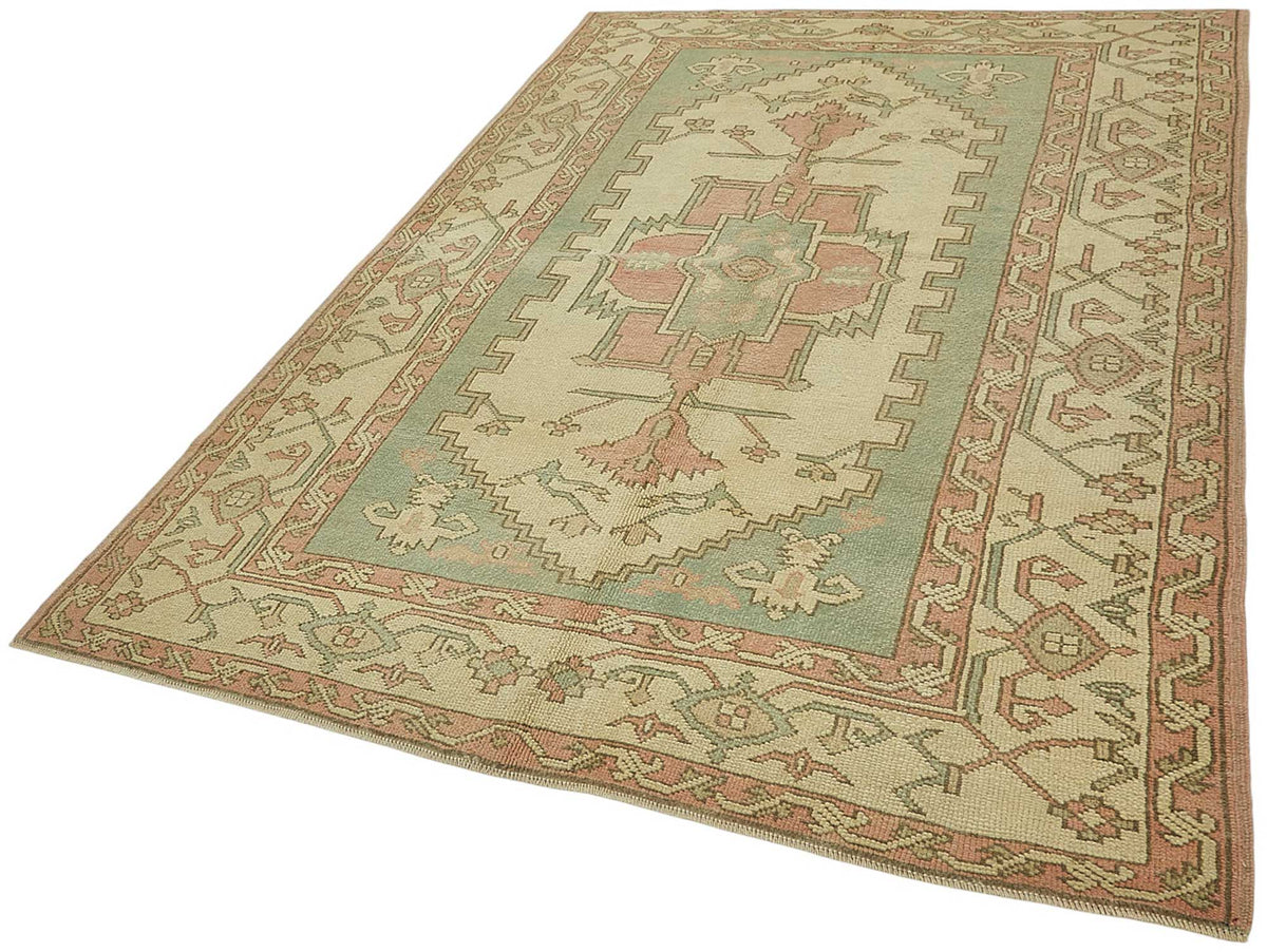Kavale Bej Geometrik Etnik El Dokuma Halı 168x250 cm – doku yakın çekim