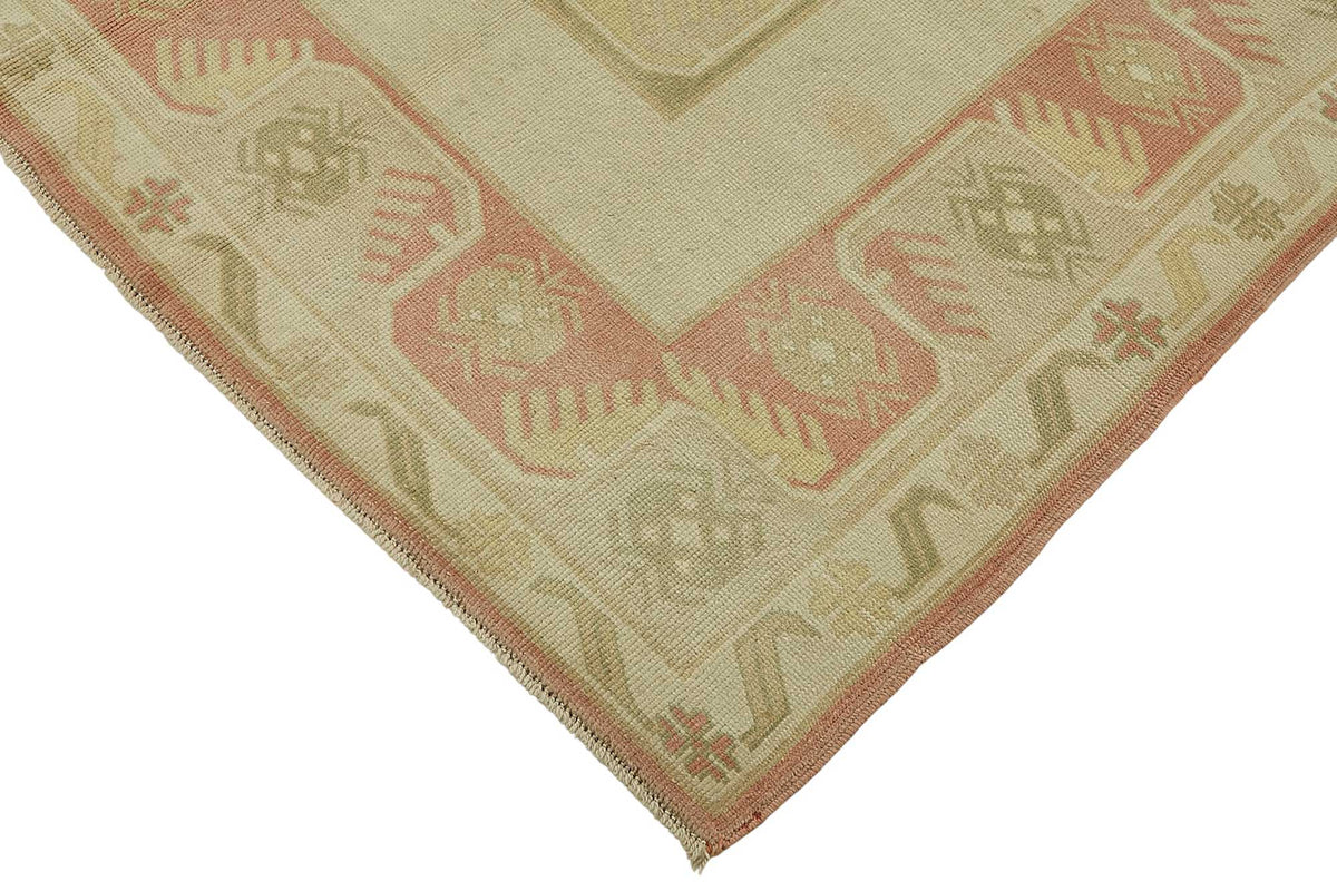 Kavale Kırmızı Etnik Halı Bej Zeminli Geometrik Desenli 160x247 cm – detay görünümü