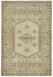Kavale Anadolu Bej ve Kahverengi Geometrik El Dokuma Halı 165x240 cm
