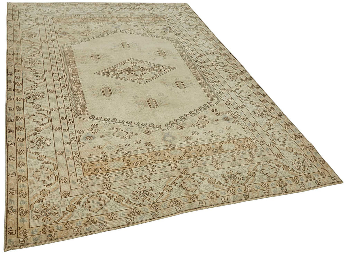 Kavale Anadolu Bej ve Kahverengi Geometrik El Dokuma Halı 165x240 cm – genel görünüm