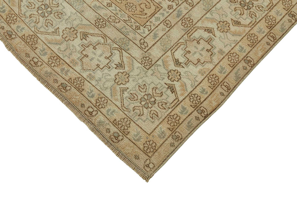 Kavale Anadolu Bej ve Kahverengi Geometrik El Dokuma Halı 165x240 cm – detay görünümü