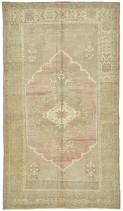 Kavale Düz Bej Halı Pembe ve Gümüş Dokunuşlu 156x270 cm 50019