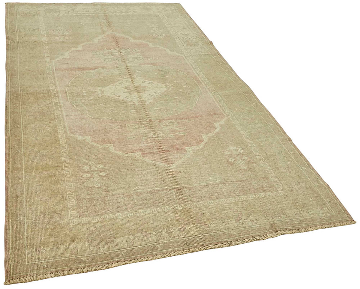Kavale Düz Bej Halı Pembe ve Gümüş Dokunuşlu 156x270 cm 50019 – genel görünüm