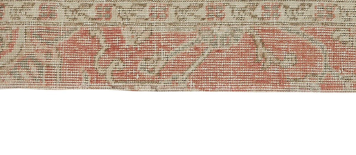 Rusvo Madalyon Desenli Pembe Vintage El Dokuma Halı 276x390 cm – farklı açı