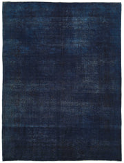 Zelko Kırmızı Lacivert Halı Modern Düz Dokulu Overdyed 262x353 cm