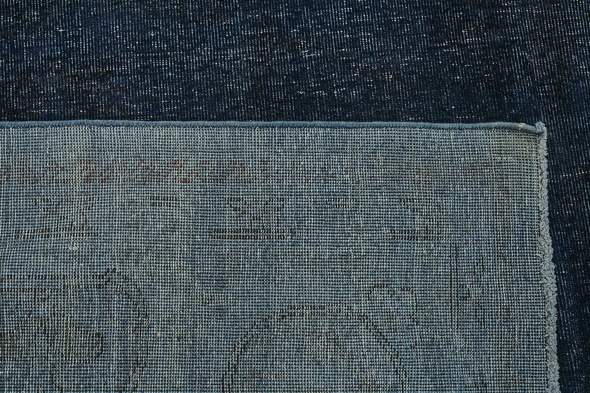 Zelko Kırmızı Lacivert Halı Modern Düz Dokulu Overdyed 262x353 cm – arka yüz görünümü