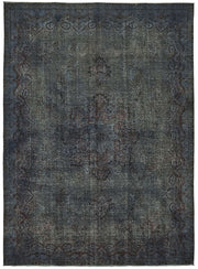 Zelko Gri Lacivert Halı Madalyon Desenli Vintage El Dokuma 292x400 cm