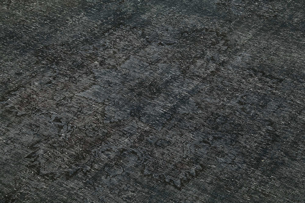 Zelko Gri Lacivert Halı Madalyon Desenli Vintage El Dokuma 292x400 cm – mekânda kullanım