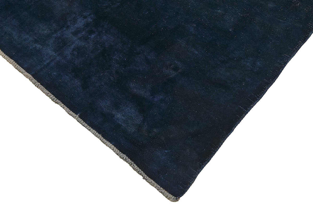 Zelko Lacivert Soyut Desenli Modern El Dokuma Halı 277x337 cm – detay görünümü