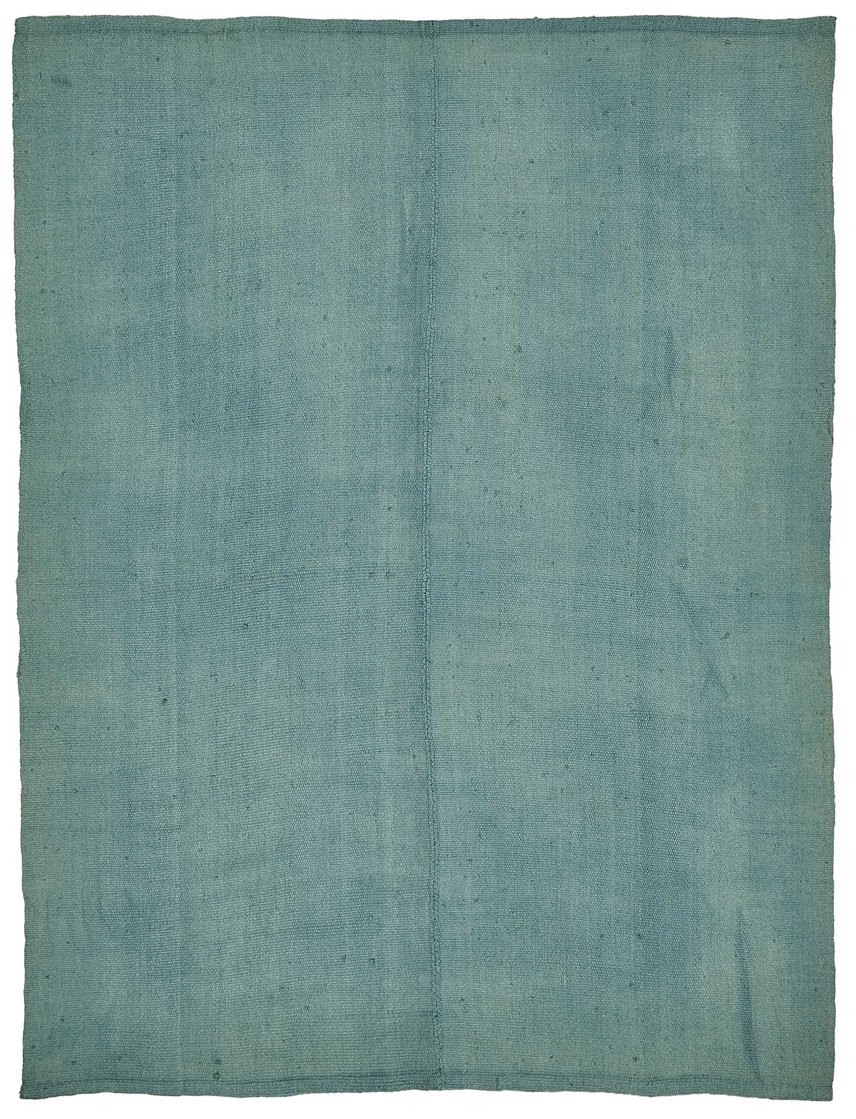 Zomna Turkuaz Yeşil Düz Dokuma Modern Kenevir Halı 171x225 cm