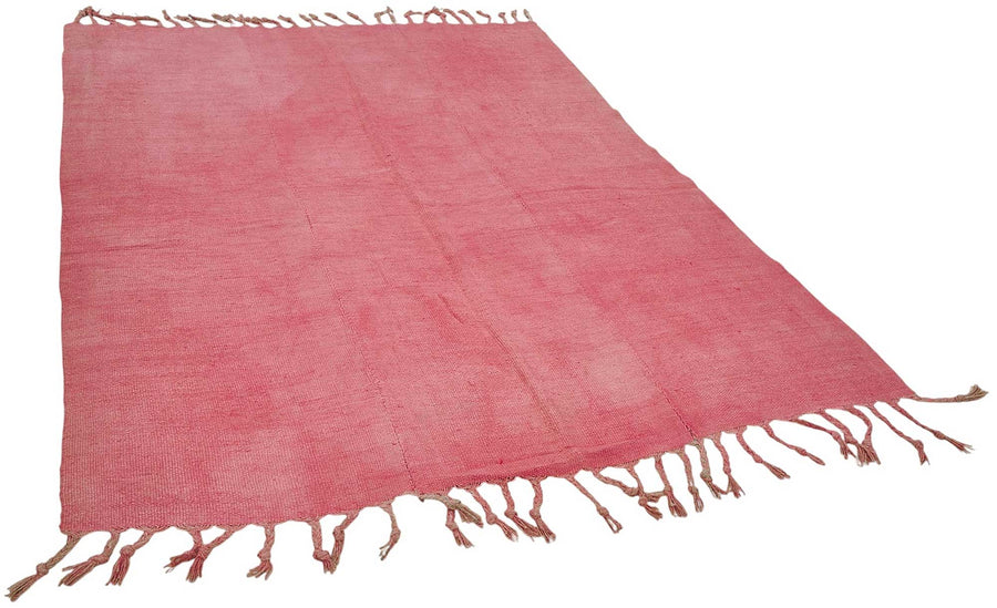 Zomna Pembe Yeşil Düz Modern Kenevir El Dokuma Halı 180x240 cm – genel görünüm