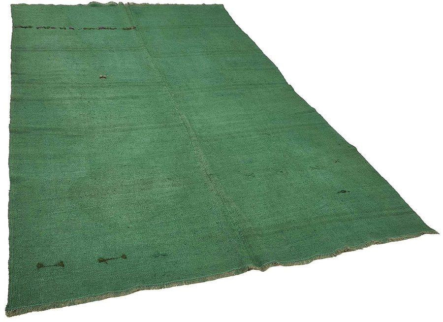 Zomna Çok Renkli Halı: Yeşil Düz Dokuma Kenevir Halı 170x290 cm – genel görünüm
