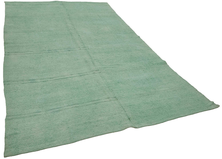 Zomna Desensiz Su Yeşili ve Turkuaz Kenevir Halı 175x290 cm – genel görünüm