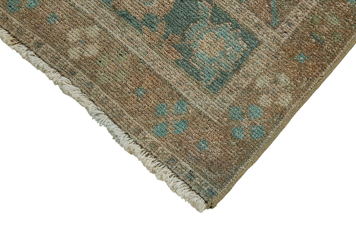 Vayla Bej Halı Etnik Madalyon Desenli El Dokuma 51x120 cm – detay görünümü