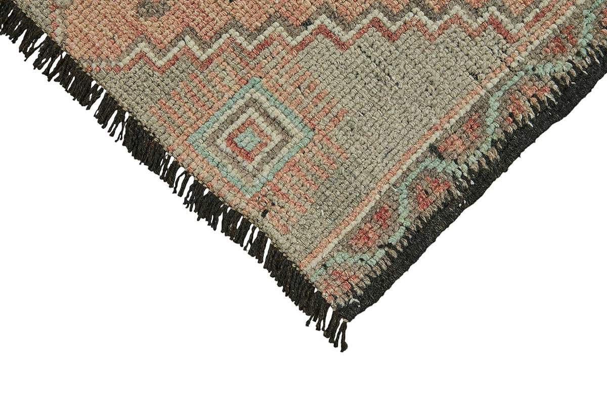 Vayla Pembe Halı Geometrik Desenli Vintage El Dokuma 50x75 cm – detay görünümü