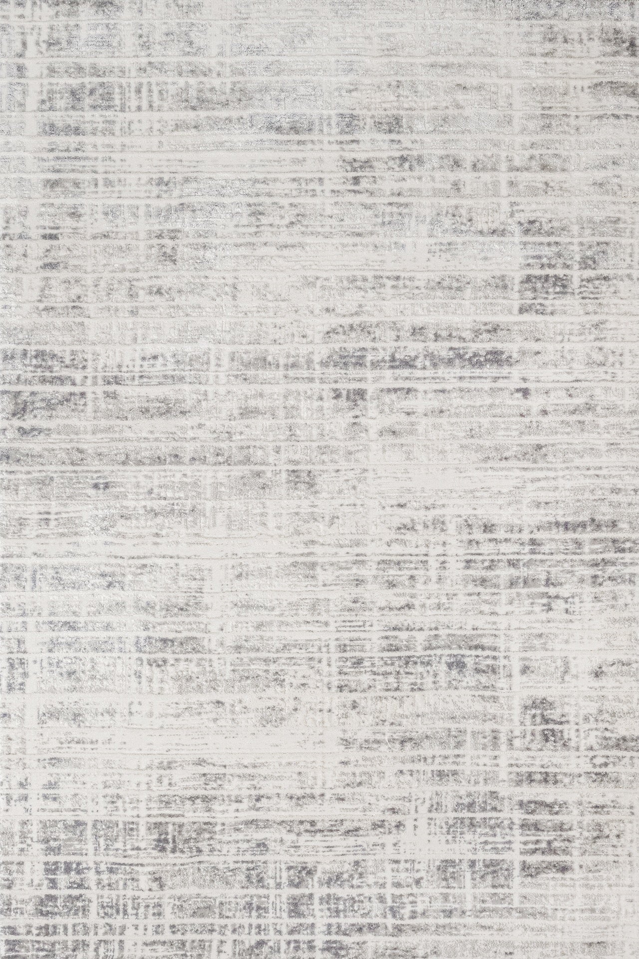 Bej Krem Dokulu Geometrik Halı - Yıkanabilir - Kaymaz Taban - Pati Dostu