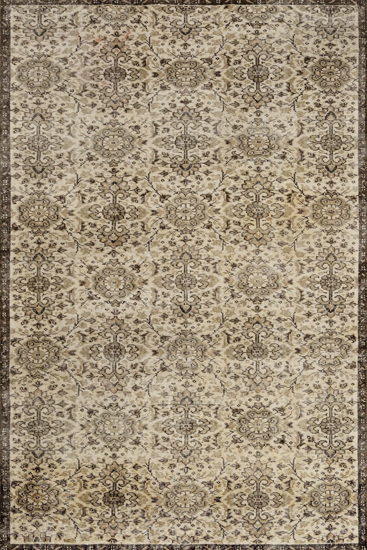Desenli Eskitme Halı - Yıkanabilir - Kaymaz Taban - Pati Dostu