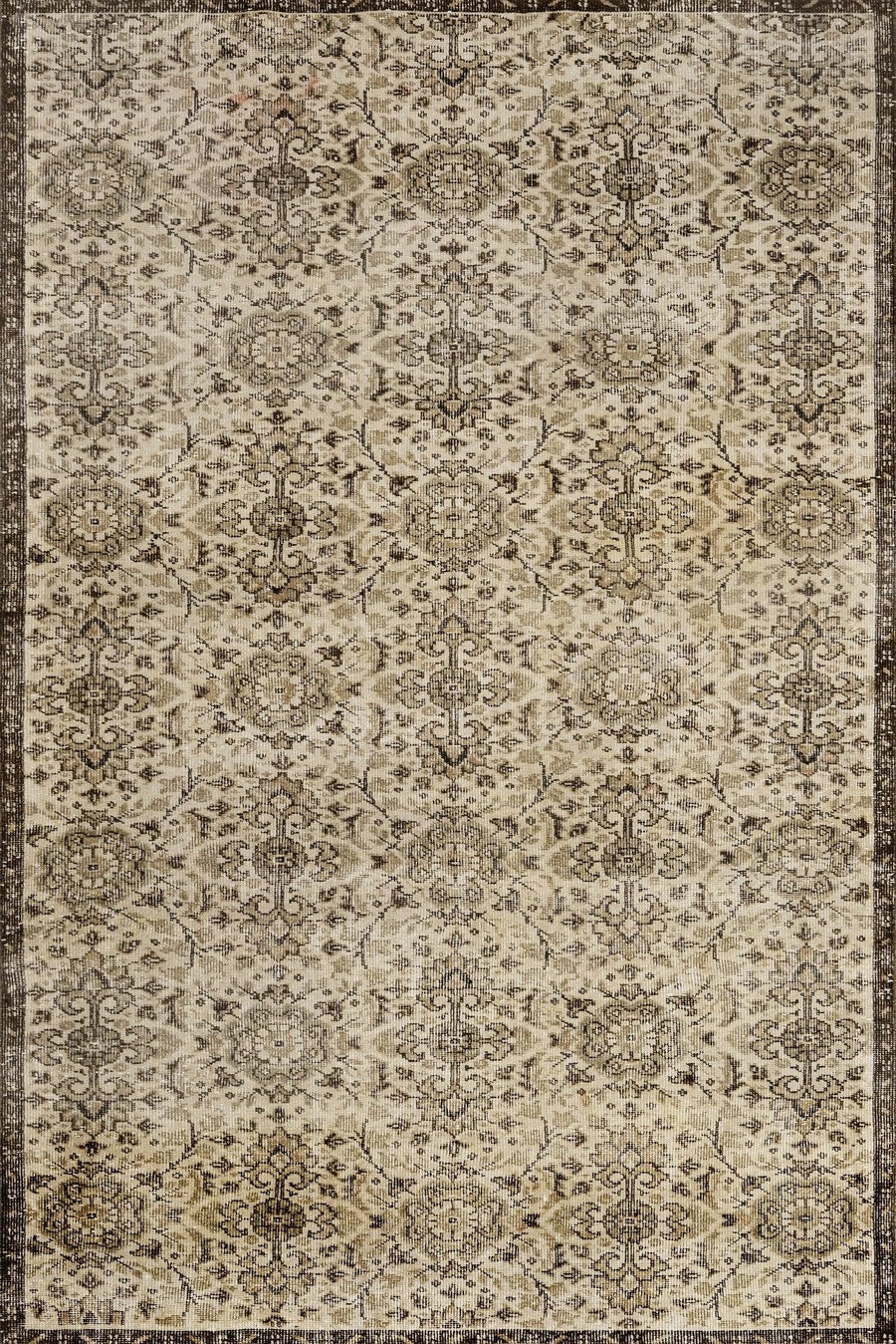 Desenli Eskitme Halı - Yıkanabilir - Kaymaz Taban - Pati Dostu