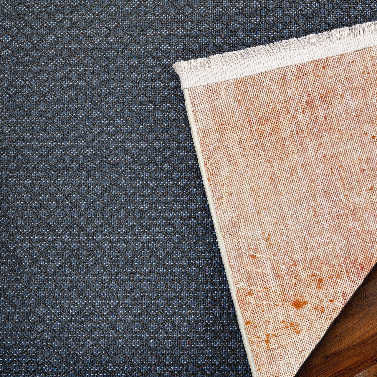 Vintage Pembe Çiçekli Yün ve Pamuk El Dokuma Halı 199x299