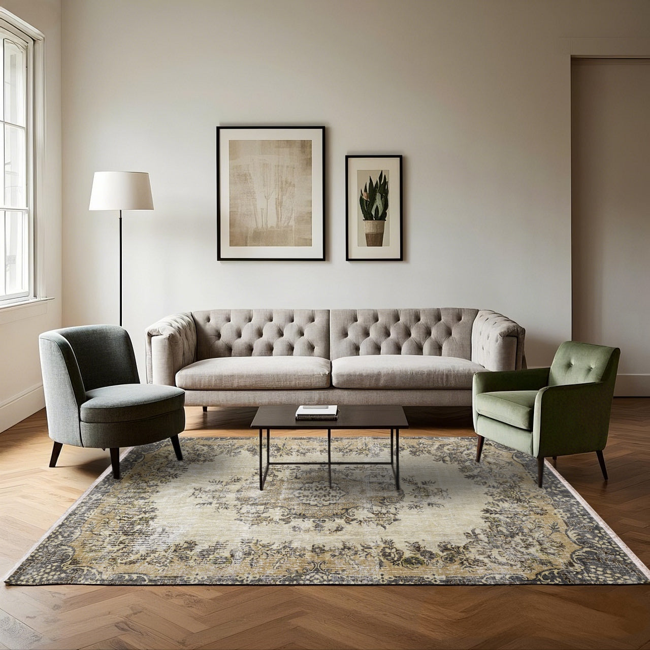 Vintage Kahverengi Göbekli Yün ve Pamuk El Dokuma Halı 215x315