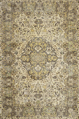 Beige Brown Distressed Living Room Rug 238 - Cotton