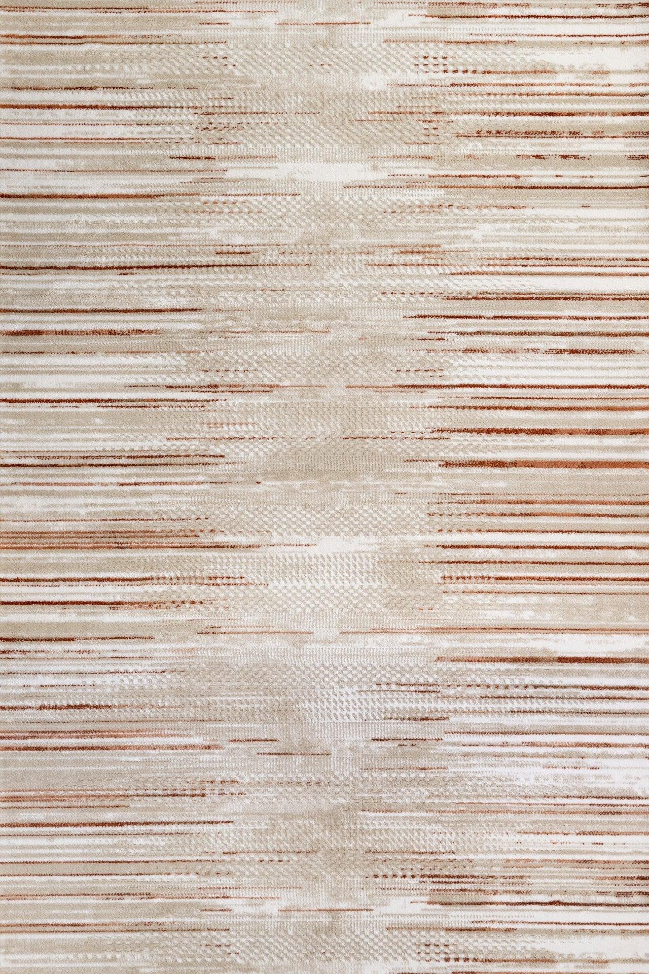 Bej Krem Minimalist Modern Halı - Yıkanabilir - Kaymaz Taban - Pati Dostu