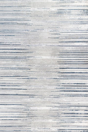Gri Mavi Minimalist Modern Halı - Yıkanabilir - Kaymaz Taban - Pati Dostu