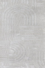 Light Grey Modern Geometric Living Room Rug - Cotton