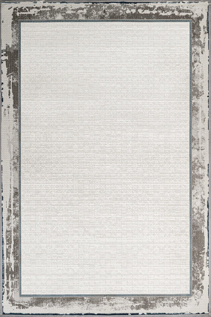 Bej Krem Bordürlü Minimalist Halı - Yıkanabilir - Kaymaz Taban - Pati Dostu