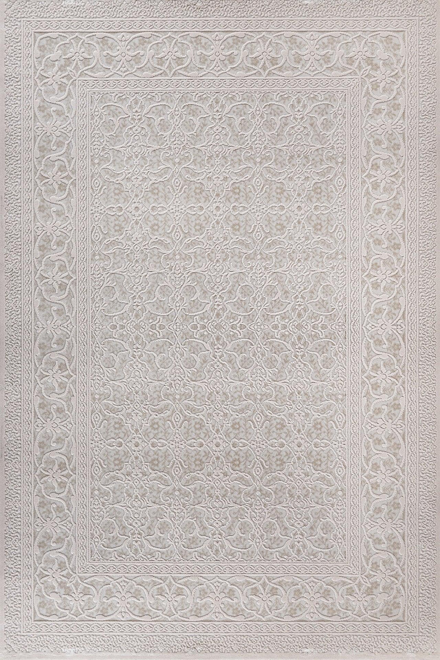 Bej Krem Minimalist Modern Halı - Yıkanabilir - Kaymaz Taban - Pati Dostu