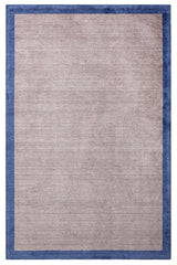 Beige Blue Modern Living Room Rug - Polyester