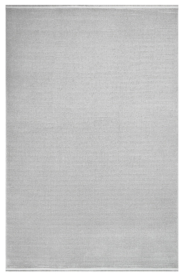 Gri Minimalist Desenli Modern Triko Halı - Pati Dostu - Toz Vermez