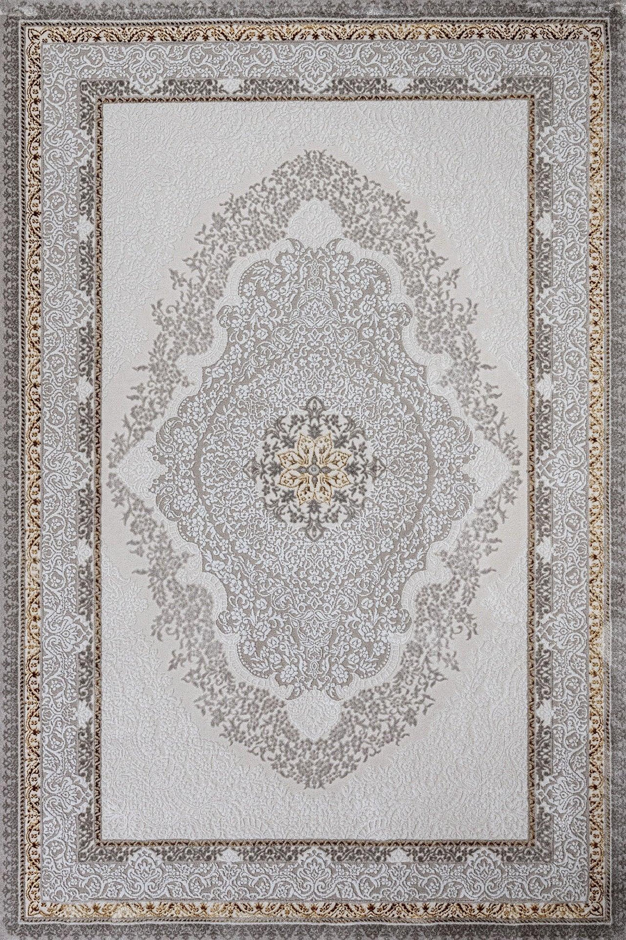 Antrasit Gri Eskitme Göbekli Halı - Yıkanabilir - Kaymaz Taban - Pati Dostu