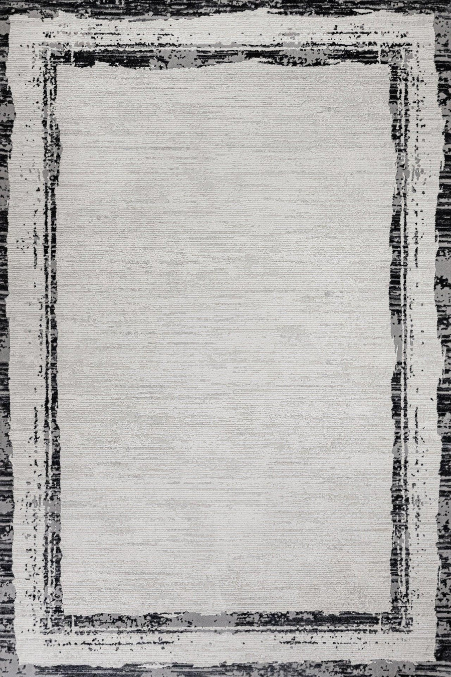 Antrasit Gri Bordürlü Minimalist Halı - Yıkanabilir - Kaymaz Taban - Pati Dostu