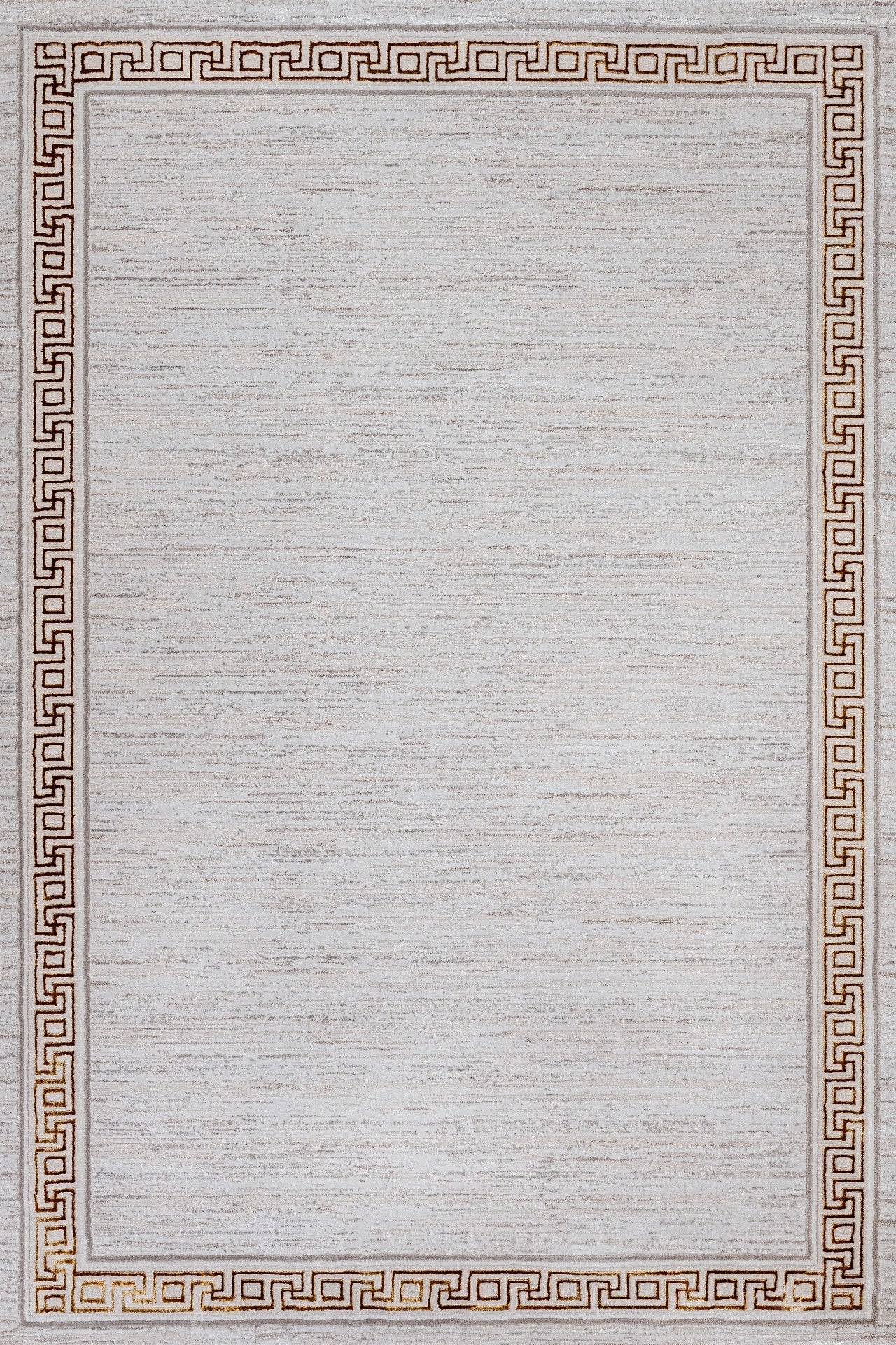 Gri Bordürlü Minimalist Halı - Yıkanabilir - Kaymaz Taban - Pati Dostu